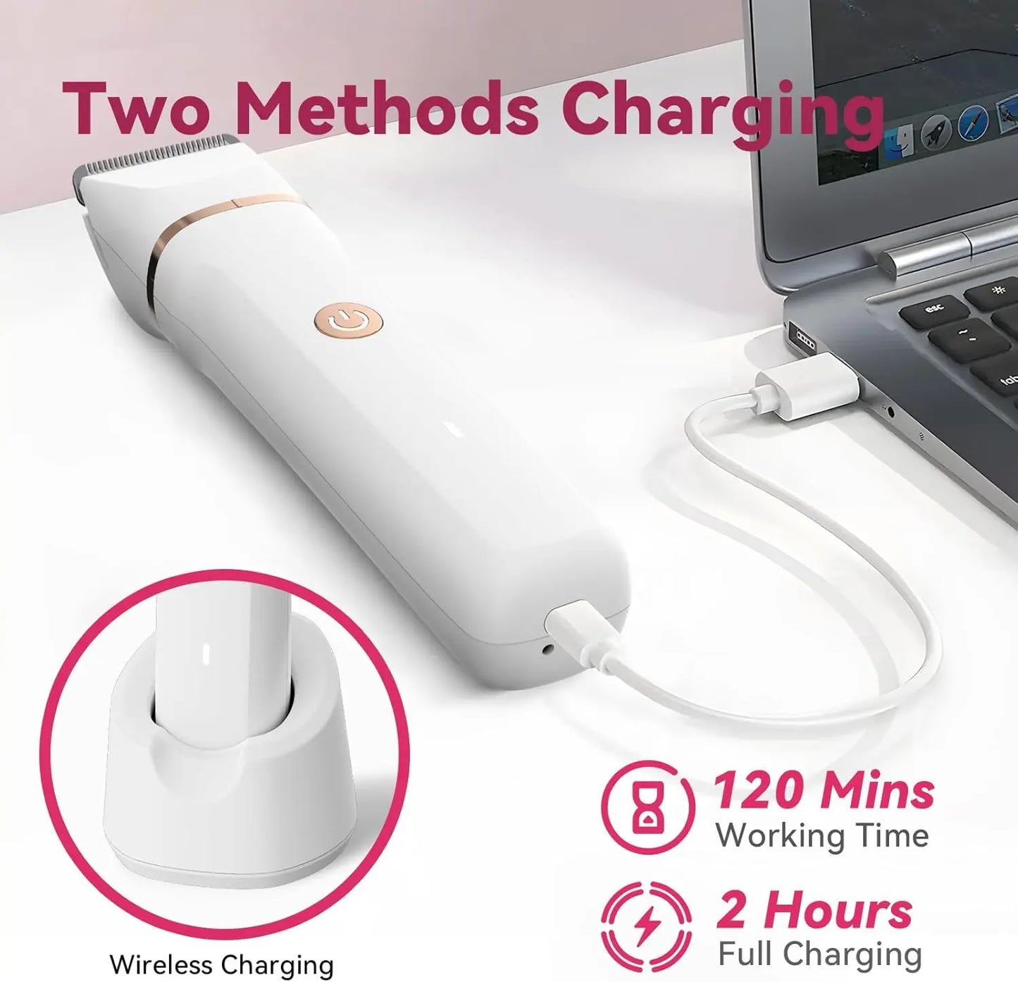 Afeitadora Eléctrica 4 en 1 para Mujer – Cuidado Corporal Completo con 4 Cabezales Intercambiables | Impermeable IPX7