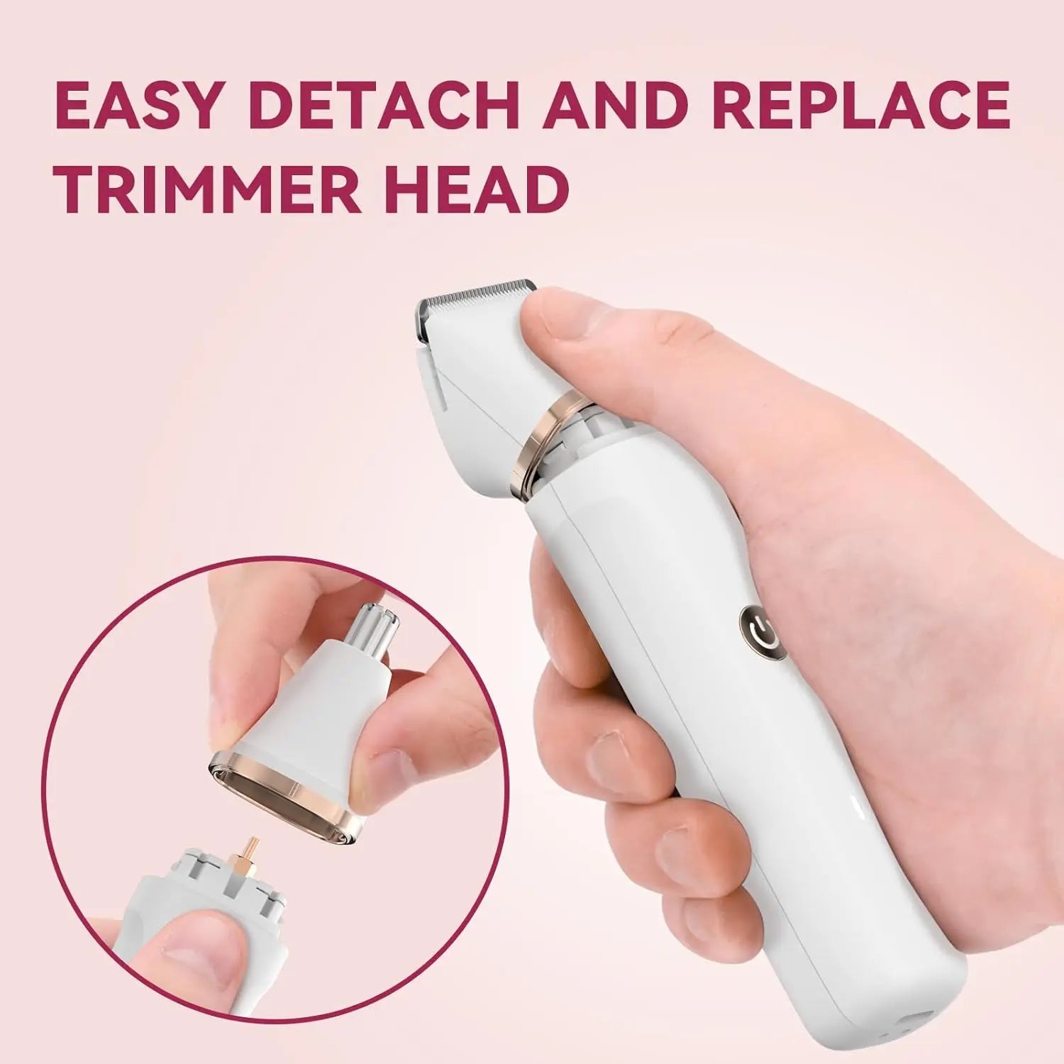 Afeitadora Eléctrica 4 en 1 para Mujer – Cuidado Corporal Completo con 4 Cabezales Intercambiables | Impermeable IPX7