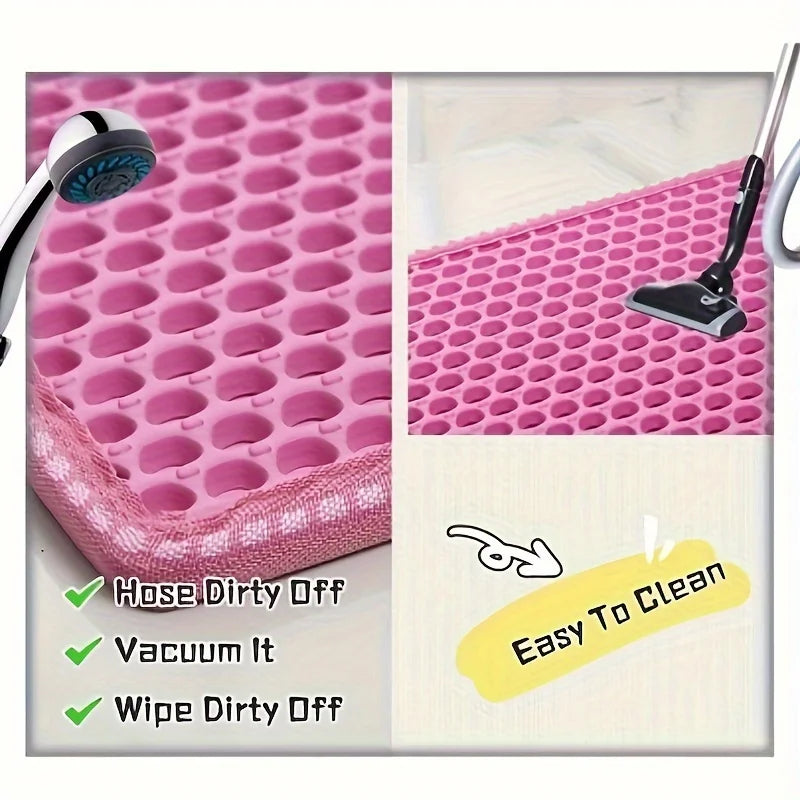 Alfombrilla para Arena de Gato Grande | Impermeable, Doble Capa Tipo Panal, Fácil de Limpiar y Antideslizante